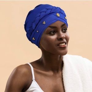 Royal blue twisted Head-wrap